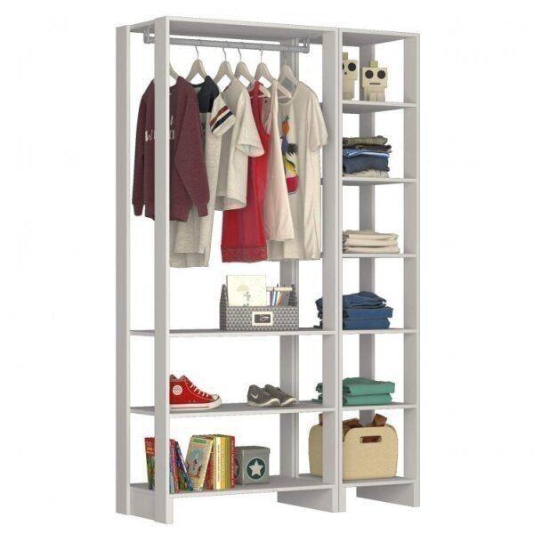 Imagem de Closet Modulado 2 Peças com 1 Cabideiro e 9 Nichos Yes