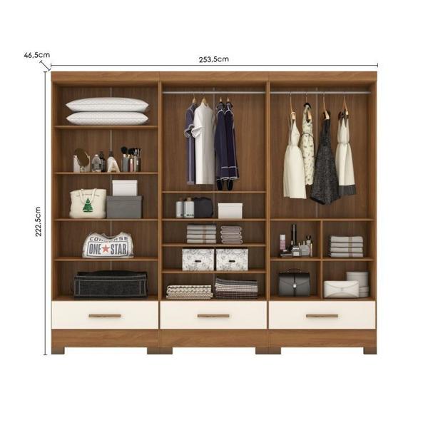 Imagem de Closet Modulado 3 Peças 3 Gavetas Smart Versatile Espresso Móveis