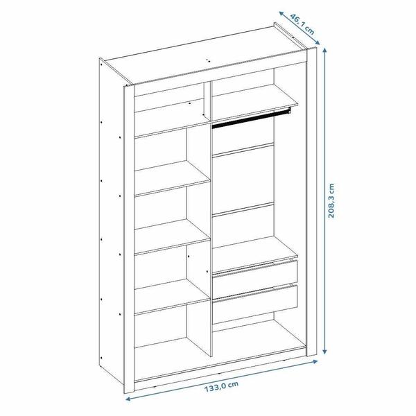 Imagem de Closet Modulado 6 gavetas Amoudi Móveis