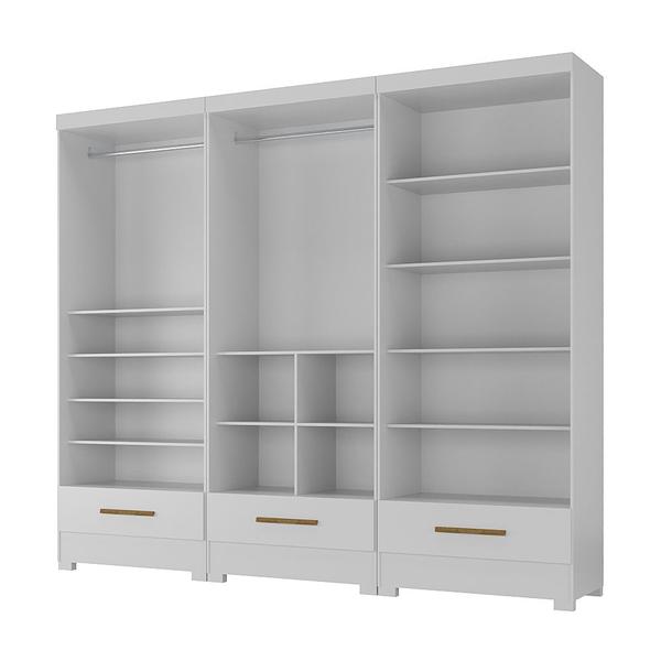 Imagem de Closet Modulado Abel 3 Gavetas Branco/Nature - Moville