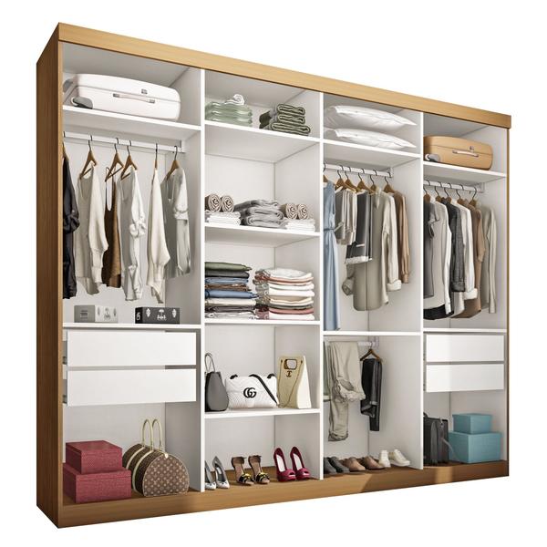 Imagem de Closet Modulado Premium Florença 279,3cm com 4 Gavetas Minastex