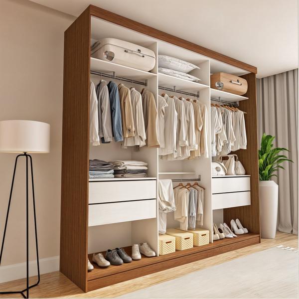 Imagem de Closet Modulado Premium Paris 205,9cm 4 Gavetas Minastex