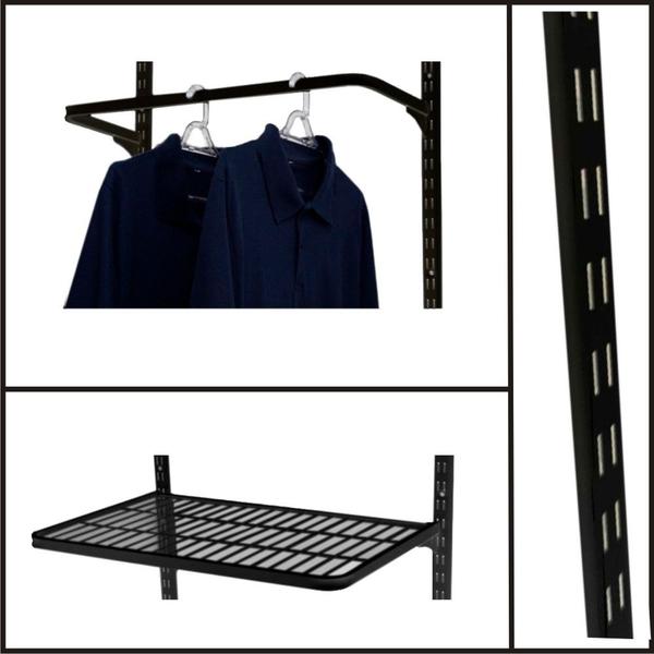 Imagem de Closet Monte Como Quiser 17 pçs 1,90m linear - Smart Black