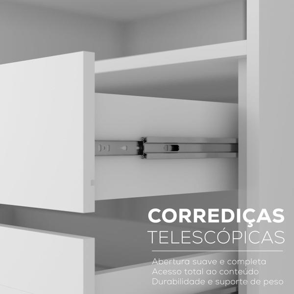 Imagem de Closet Solteiro 100% Mdf Bp 159,5cm 3 Gavetas Monreale