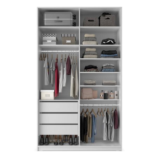 Imagem de Closet Solteiro 100% MDF BP 2 Vaos 3 Gavetas Sion