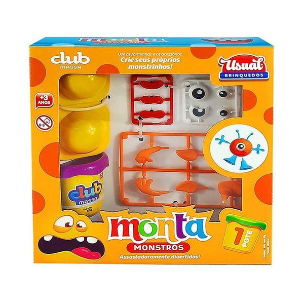 Imagem de Club Massa Massinha de Modelar Monta Monstros Sortidos - 592 - Usual Plastic