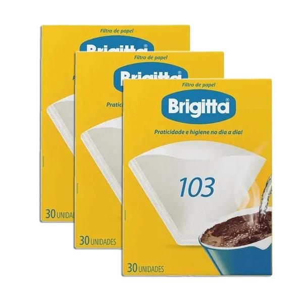 Imagem de Coador De Café De Papel Filtro Brigitta N103 Kit 3