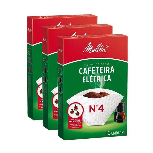 Imagem de Coador De Café De Papel Filtro Melitta N4 Kit 3