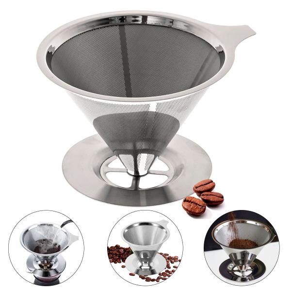 Coador De Café Filtro Individual Inox Reutilizável Premium - Top Chef Imagem de Coador De Café Filtro Individual Inox Reutilizável Premium