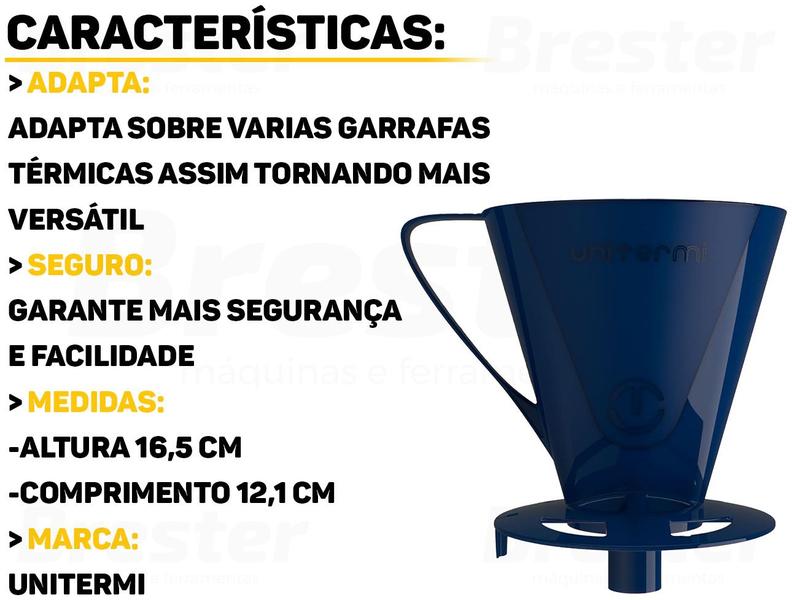 Imagem de Coador De Café Plástico Para Garrafas Universal Suporte Para Filtro 102 E 103 Reutilizável 