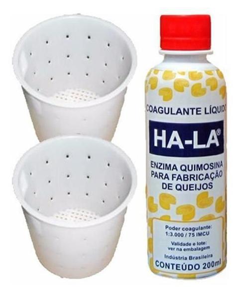 Imagem de Coalho Líquido Ha-La 200Ml Coagulante Queijo + 2 Formas 500G