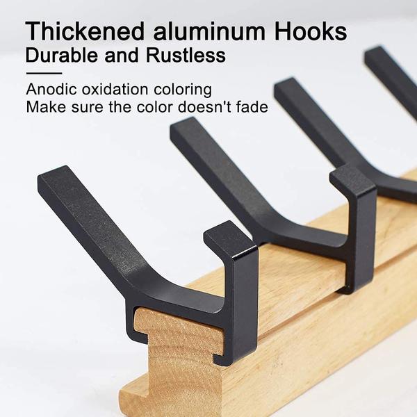 Imagem de Coat Hook Rail UOCO montado na parede Cabide 5 Double Hook