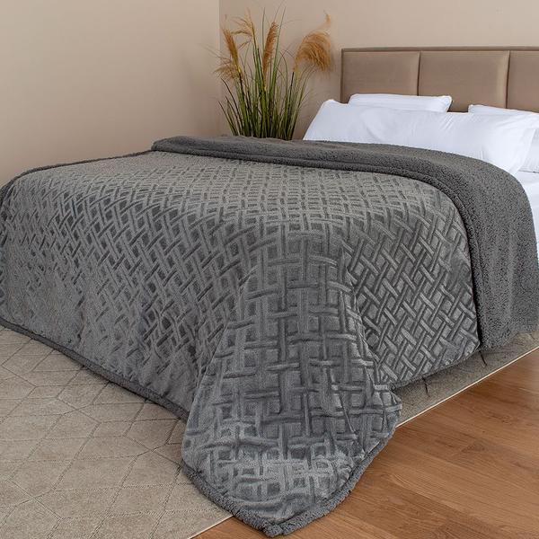 Coberdrom Casal Aveludado Sherpa Manta Soft Dupla face BF Colchoes - BF Colchões Coberdrom Casal Aveludado Sherpa Manta Soft Dupla face BF Colchoes - BF Colchões