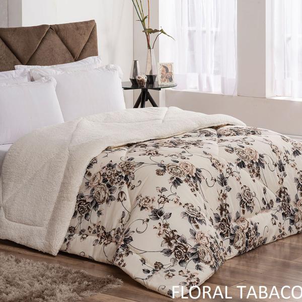 Imagem de Coberdrom Casal Cama King Winter Dupla Face Estampado Com Sherpa 01 Peça 