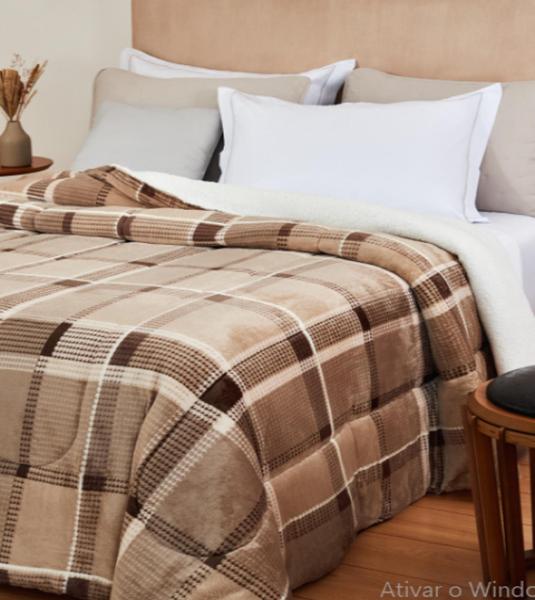 Coberdrom Casal com Sherpa Casa com Casa Várias Estampas Lepper Imagem de Coberdrom Casal com Sherpa Casa com Casa Várias Estampas Lepper