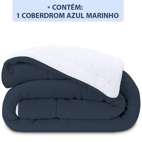 Imagem de Coberdrom Casal Edredom Dupla-Face Soft Aveludado e Sherpa tipo Lã 240x190cm - BF Colchões