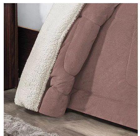 Coberdrom Casal King 1 Peça Everest Sherpa Com Manta Rosê - ATACADO LINDA CASA Imagem de Coberdrom Casal King 1 Peça Everest Sherpa Com Manta Rosê