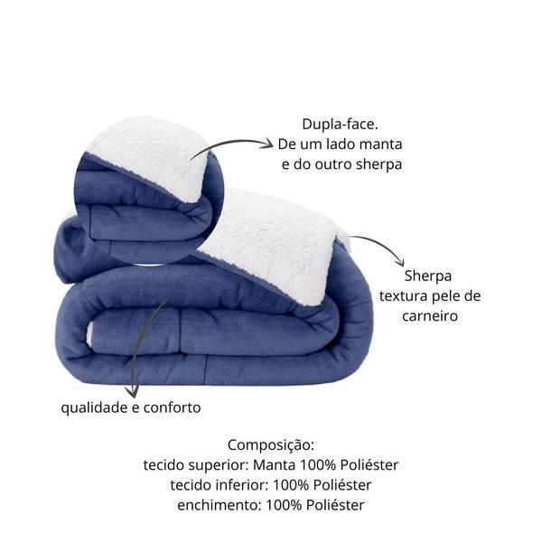 Imagem de Coberdrom Casal Lavive Sherpa Clara Dupla face 2,20x2,40m