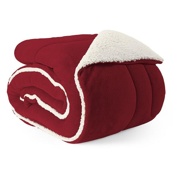 Coberdrom Cobertor Solteiro 1 Peça Maya Manta Soft e Sherpa de Carneiro 100% Poliéster - MR Enxovais Imagem de Coberdrom Cobertor Solteiro 1 Peça Maya Manta Soft e Sherpa de Carneiro 100% Poliéster