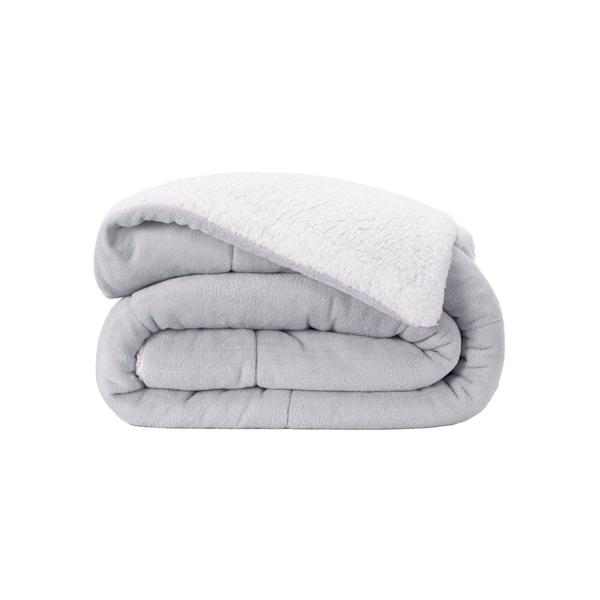 Coberdrom dupla face sherpa com manta fleece solteiro 01 peça - NANNY ENXOVAIS Imagem de Coberdrom dupla face sherpa com manta fleece solteiro 01 peça