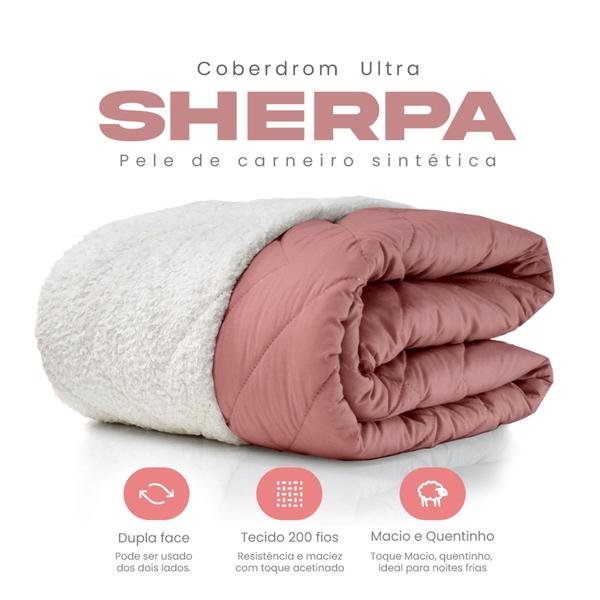 Imagem de Coberdrom sherpa ultra/microfibra com sherpa queen - 01 pç 200 fios