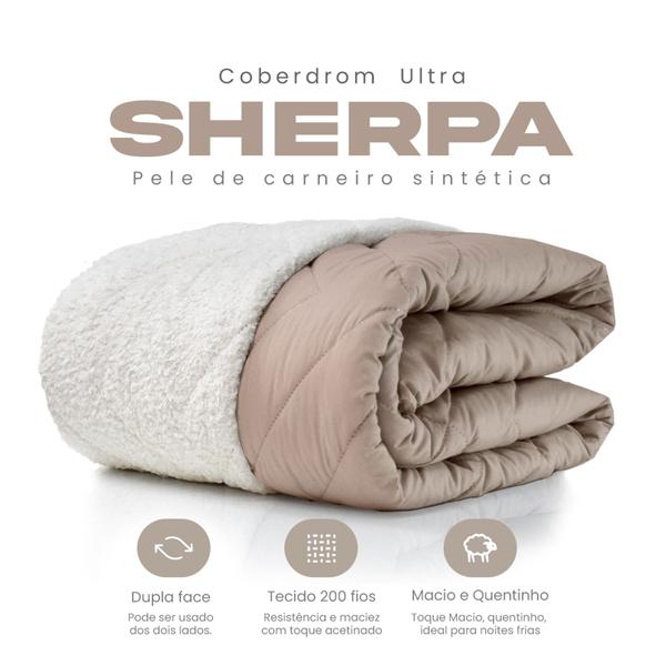 Imagem de Coberdrom sherpa ultra/microfibra com sherpa queen - 01 pç 200 fios