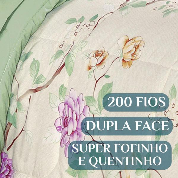 Imagem de Coberdron King Size Naturale Edredom Dupla Face Luxuoso 200 FiosQuentinho