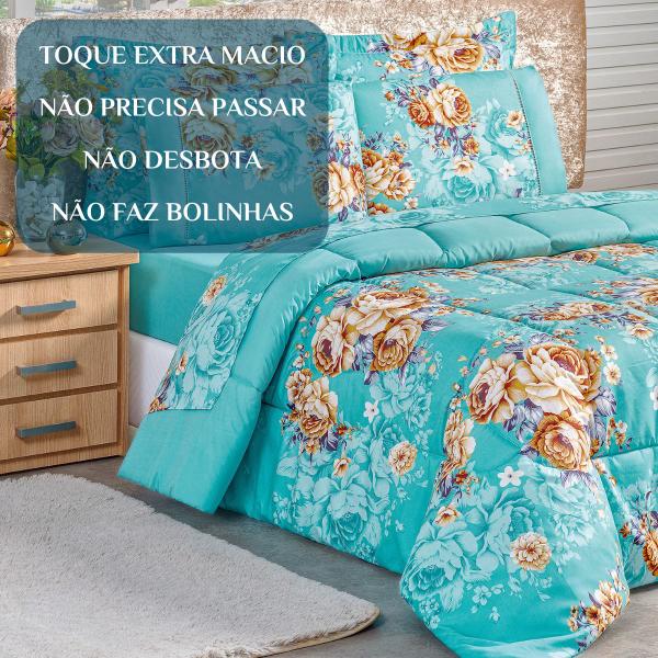 Imagem de Coberdron King Size Naturale Edredom Dupla Face Luxuoso 200 FiosQuentinho