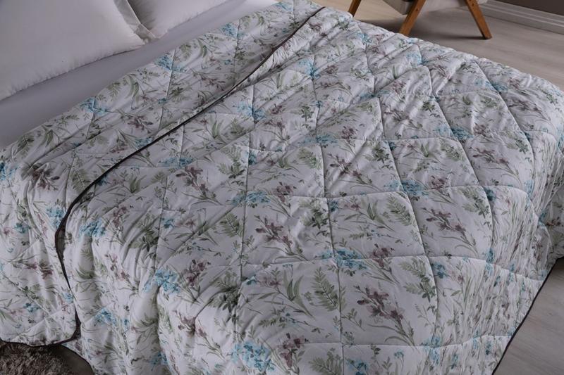 Imagem de Coberta cama casal king size percal estampado 400 fios edredom 100% poliester