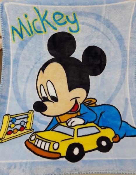 Imagem de Coberto Raschel  Bebê Antialérgico Disney Mickey Carrinho- Enxoval Jolitex- Azul