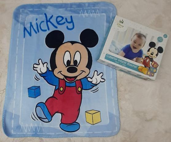 Imagem de Cobertor Antialérgico Bebê Disney Mickey Passinhos Jolitex