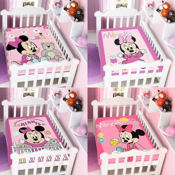 Imagem de Cobertor Antialérgico Dysney Infantil Baby Jolitex Ternille Minnie Rosa