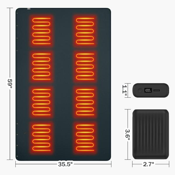 Imagem de Cobertor aquecido KSFJZF com banco de potência 150 x 90cm 3 níveis de calor