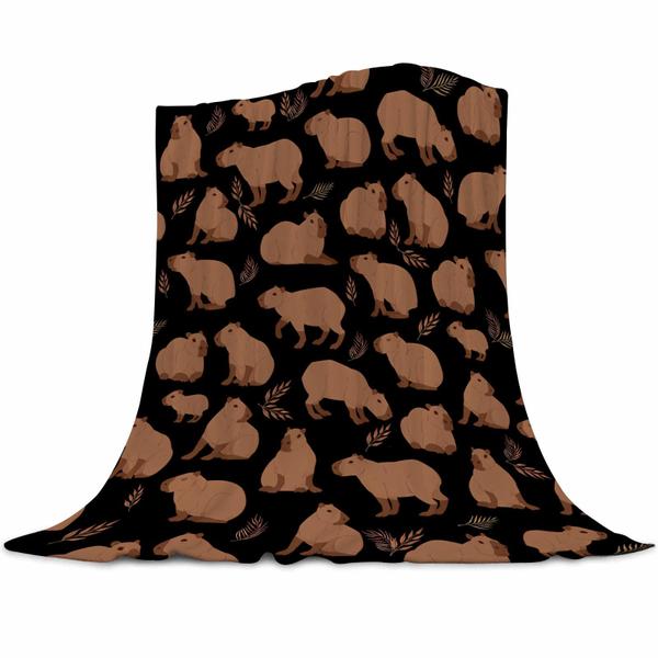 Imagem de Cobertor ARESD Capybaras Flannel Plush 100x130cm para crianças