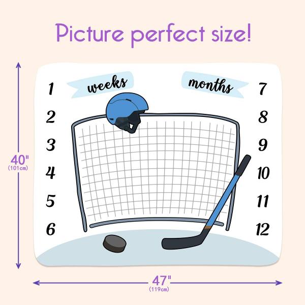 Imagem de Cobertor Baby Milestone PHMOJEN Hockey Goal Helmet Stick