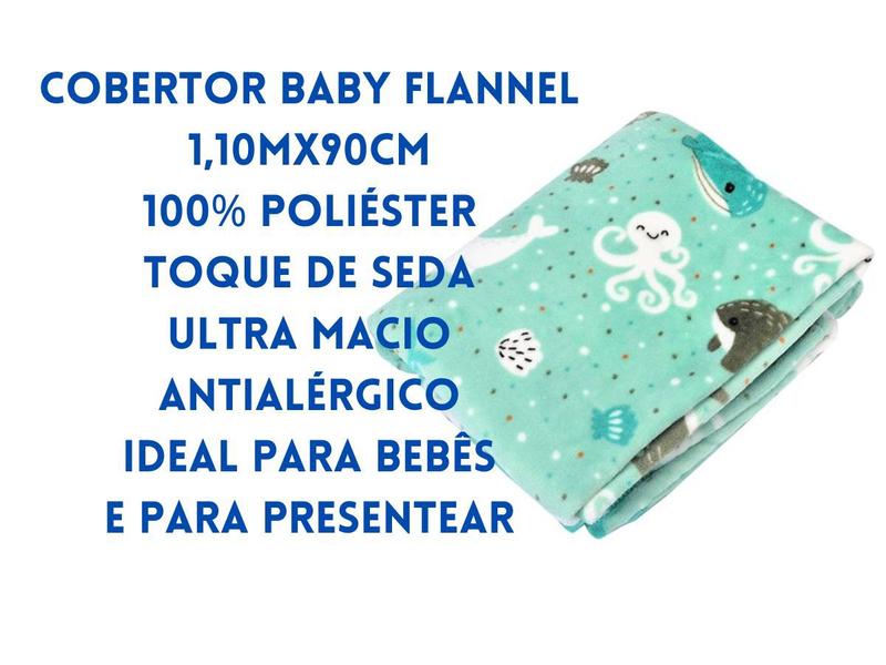 Imagem de Cobertor Bebe Antialérgico Flannel  Menina Ou Menino Manta 1,10cmx90cm Toque de Seda Ultra Macio Enxoval Maternidade