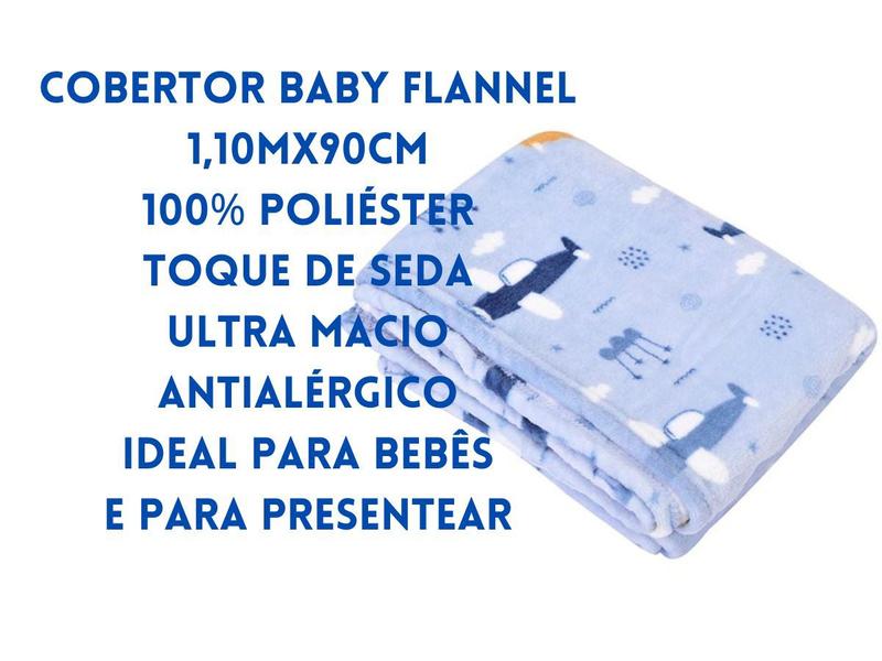 Imagem de Cobertor Bebe Antialérgico Flannel  Menina Ou Menino Manta 1,10cmx90cm Toque de Seda Ultra Macio Enxoval Maternidade