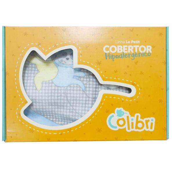 Imagem de Cobertor Bebe Colibri Estampado Antialérgico Enxoval Ursinho Na Nuvem ul