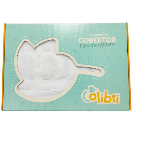 Imagem de Cobertor Bebê Infantil Colibri Relevo Antialérgico Branco