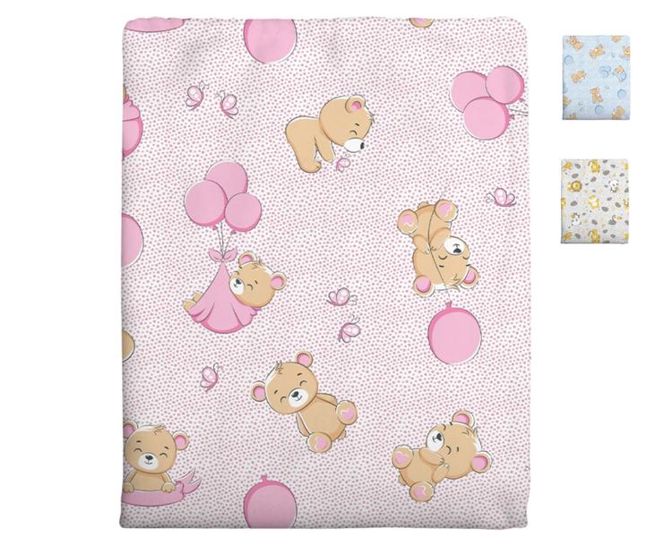 Imagem de Cobertor bebê infantil estampado 90cm x 70cm algodão