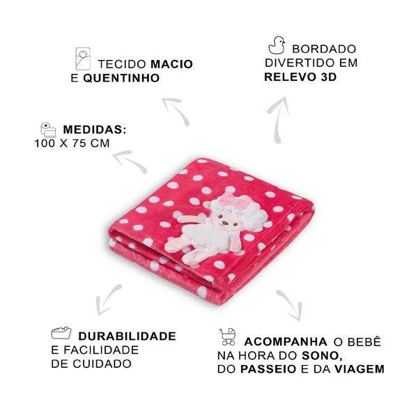 Imagem de Cobertor Bebê Manta Microfibra Toque Macio Vários Modelos