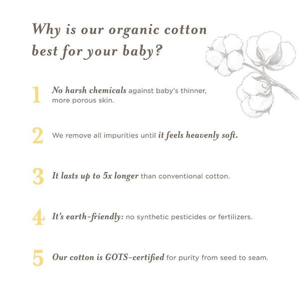 Imagem de Cobertor Burt's Bees Baby Bee Essentials, 1 camada de algodão orgânico