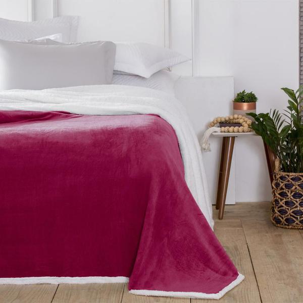 Imagem de Cobertor Casal Com Sherpa Corttex Austria Vermelho