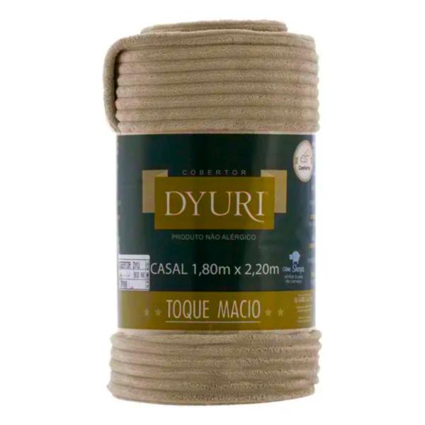 Imagem de Cobertor Casal com Sherpa New Khaki Dyuri Jolitex 1,80m x 2,20m