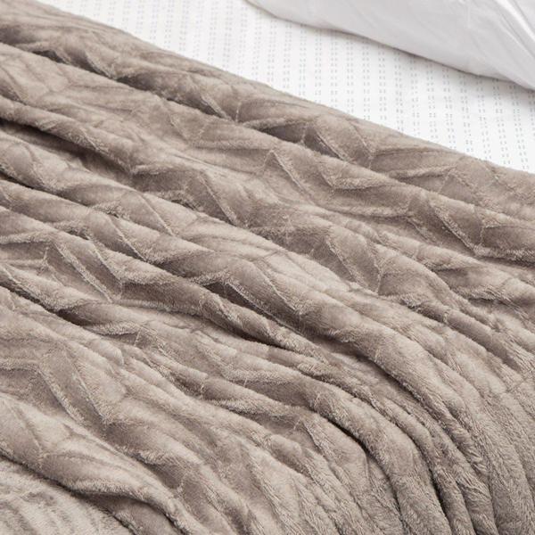 Imagem de Cobertor Casal com Toque Macio Home Design Alaska Taupe