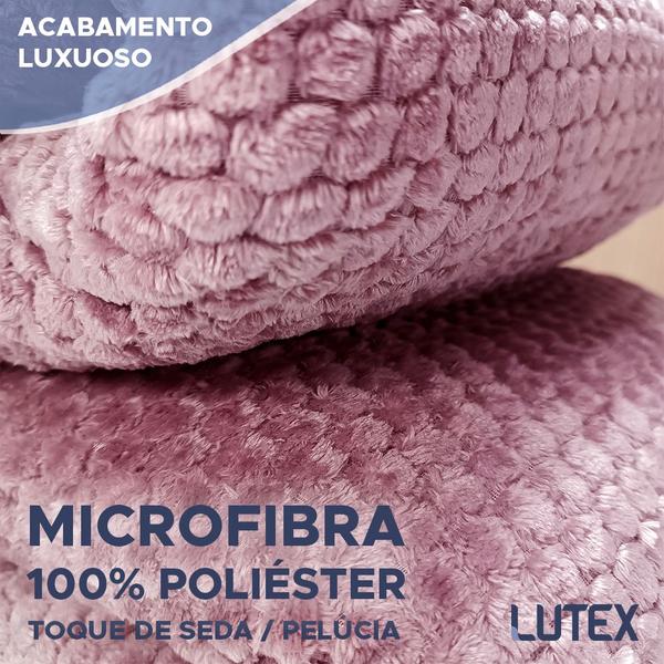 Imagem de Cobertor Casal Corttex Lugano 100% Microfibra - Manta Grossa Textura Toque Macio Fofinho 1,80 x 2,20