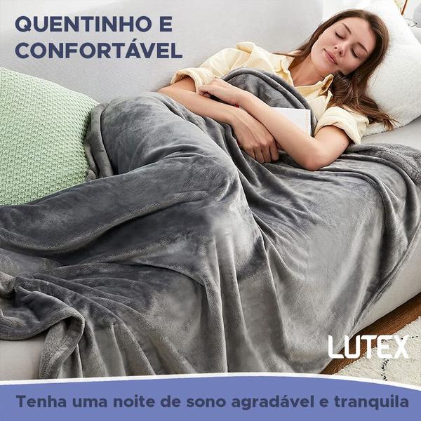 Imagem de Cobertor Casal Corttex Lumini Super Soft Alta Gramatura 300g Manta Microfibra Poliéster Toque Seda