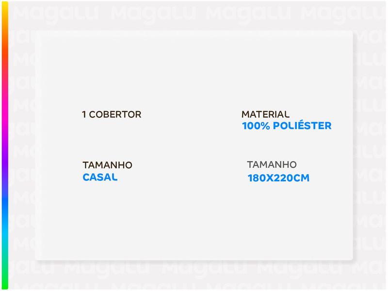 Imagem de Cobertor Casal Jolitex Microfibra 100% Poliéster