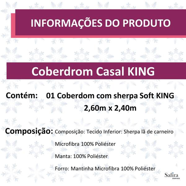 Imagem de Cobertor Casal King Manta Cobertas Com Sherpa Macio Grosso