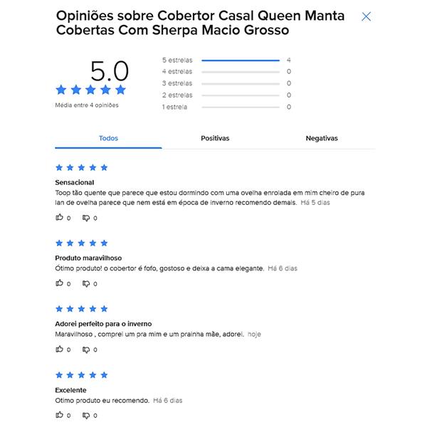 Imagem de Cobertor Casal Queen Manta Cobertas Com Sherpa Macio Grosso